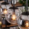 Gastor hanging light, globe light, pendant light Amber, clear, Smoke-coloured, 5-light sources