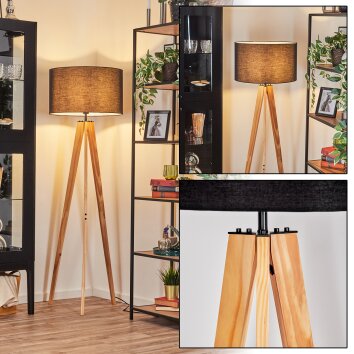 Flemming floor lamp Ecru, black, 1-light source