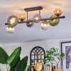 Chehalis ceiling light, globe light blue, green, clear, coppery, 8-light sources