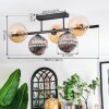 Chehalis ceiling light, globe light Amber, Smoke-coloured, 5-light sources