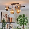 Gastor ceiling light, globe light Amber, Smoke-coloured, 5-light sources
