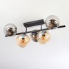 Gastor ceiling light, globe light Amber, Smoke-coloured, 5-light sources