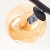Gastor ceiling light, globe light Amber, clear, Smoke-coloured, 5-light sources