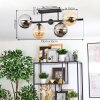 Gastor ceiling light, globe light Amber, clear, Smoke-coloured, 5-light sources