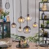 Koyoto hanging light, globe light, pendant light Amber, clear, Smoke-coloured, 6-light sources