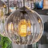 Koyoto hanging light, globe light, pendant light Amber, clear, Smoke-coloured, 6-light sources