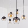Koyoto hanging light, globe light, pendant light Amber, clear, Smoke-coloured, 6-light sources