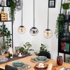 Gastor hanging light, globe light, pendant light Amber, clear, Smoke-coloured, 3-light sources