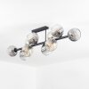 Ripoll ceiling light, globe light Amber, clear, Smoke-coloured, 10-light sources