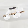 Gastor ceiling light, globe light gold, black, 8-light sources