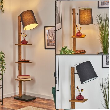 Venor floor lamp dark brown, Ecru, black, 1-light source