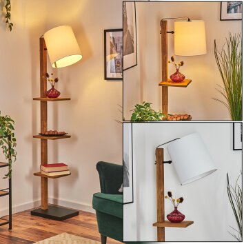 Venor floor lamp dark brown, Ecru, black, 1-light source