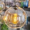 Koyoto hanging light, globe light, pendant light Amber, clear, 6-light sources