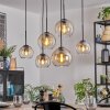 Koyoto hanging light, globe light, pendant light Amber, clear, 6-light sources