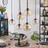 Koyoto hanging light, globe light, pendant light Amber, clear, 6-light sources