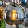 Koyoto hanging light, globe light, pendant light blue, gold, green, coppery, 6-light sources