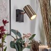 Javel wall light, wall spotlight antique brass, black, 1-light source