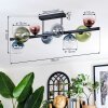 Chehalis ceiling light, globe light blue, green, clear, coppery, 8-light sources