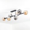 Ripoll ceiling light, globe light Amber, clear, Smoke-coloured, 10-light sources