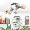 Ripoll ceiling light, globe light Amber, clear, Smoke-coloured, 10-light sources