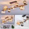 Chehalis ceiling light, globe light gold, black, 10-light sources