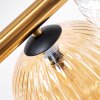 Chehalis ceiling light, globe light gold, black, 10-light sources