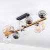 Chehalis ceiling light, globe light gold, black, 10-light sources