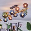 Chehalis ceiling light, globe light gold, black, 10-light sources