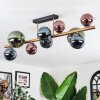 Chehalis ceiling light, globe light gold, black, 10-light sources