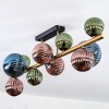 Chehalis ceiling light, globe light gold, black, 10-light sources