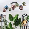 Chehalis ceiling light, globe light gold, black, 10-light sources