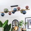 Chehalis ceiling light, globe light gold, black, 10-light sources