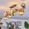 Chehalis ceiling light, globe light gold, black, 10-light sources