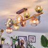 Chehalis ceiling light, globe light gold, black, 10-light sources