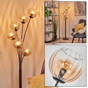 Koyoto floor lamp 40 cm Amber, clear, 6-light sources