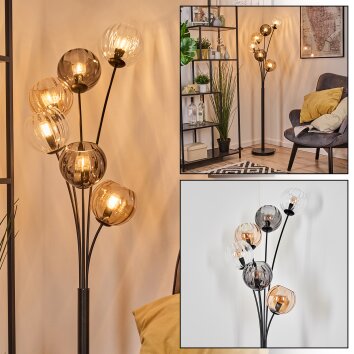 Koyoto floor lamp 40 cm Amber, clear, Smoke-coloured, 6-light sources