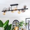 Chehalis ceiling light, globe light Amber, Smoke-coloured, 8-light sources