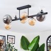Chehalis ceiling light, globe light Amber, clear, Smoke-coloured, 8-light sources