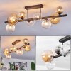 Chehalis ceiling light, globe light Amber, clear, Smoke-coloured, 8-light sources