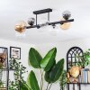 Chehalis ceiling light, globe light Amber, clear, Smoke-coloured, 8-light sources