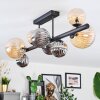 Chehalis ceiling light, globe light Amber, Smoke-coloured, 8-light sources