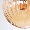 Chehalis ceiling light, globe light Amber, Smoke-coloured, 8-light sources