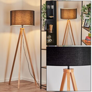 Flemming floor lamp Ecru, black, 1-light source