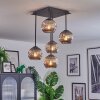 Ripoll ceiling light, globe light Smoke-coloured, 5-light sources