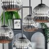 Ripoll ceiling light, globe light chrome, Smoke-coloured, 5-light sources