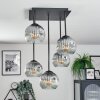 Ripoll ceiling light, globe light clear, Smoke-coloured, 5-light sources
