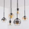 Koyoto hanging light, globe light, pendant light Amber, clear, Smoke-coloured, 6-light sources
