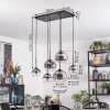 Koyoto hanging light, globe light, pendant light clear, Smoke-coloured, 6-light sources