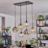 Koyoto hanging light, globe light, pendant light Amber, clear, Smoke-coloured, 6-light sources