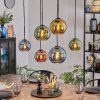 Koyoto hanging light, globe light, pendant light blue, gold, green, coppery, 6-light sources
